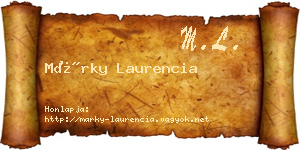 Márky Laurencia névjegykártya
